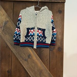 4/$12 Cat & Jack Knit Hoodie with Red and Blue Accents